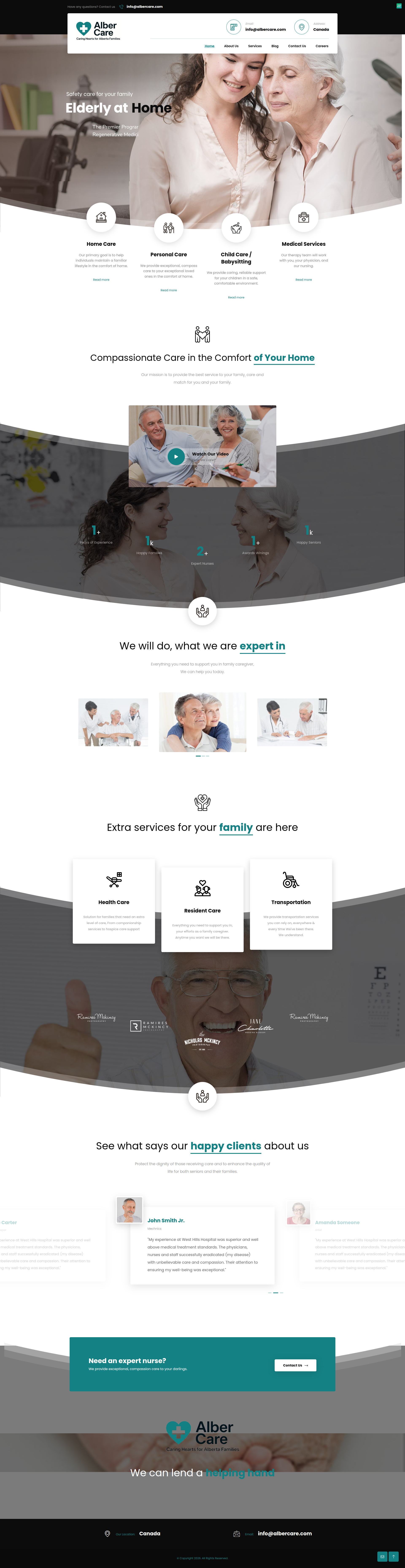 AlberCare homepage