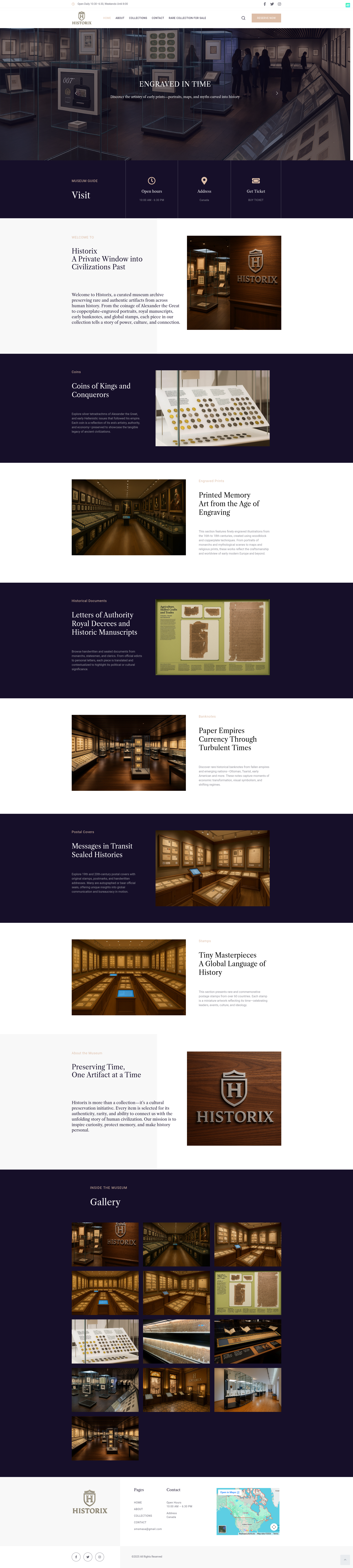 Historix homepage